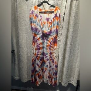 4 for $10!!! XL Sand and Spirit Tie-Dye Maxi Dress/Cover Up
